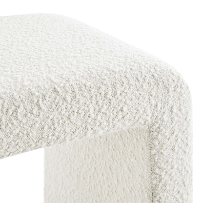 Simba Boucle Fabric Waterfall Stool by Furniture For America