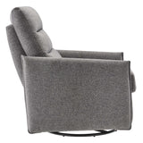 Greta Upholstered Fabric Lounge Chair in Light Gray