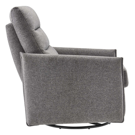 Etta Upholstered Fabric Lounge Chair in Light Gray