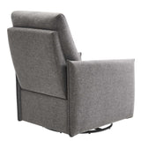 Greta Upholstered Fabric Lounge Chair in Light Gray