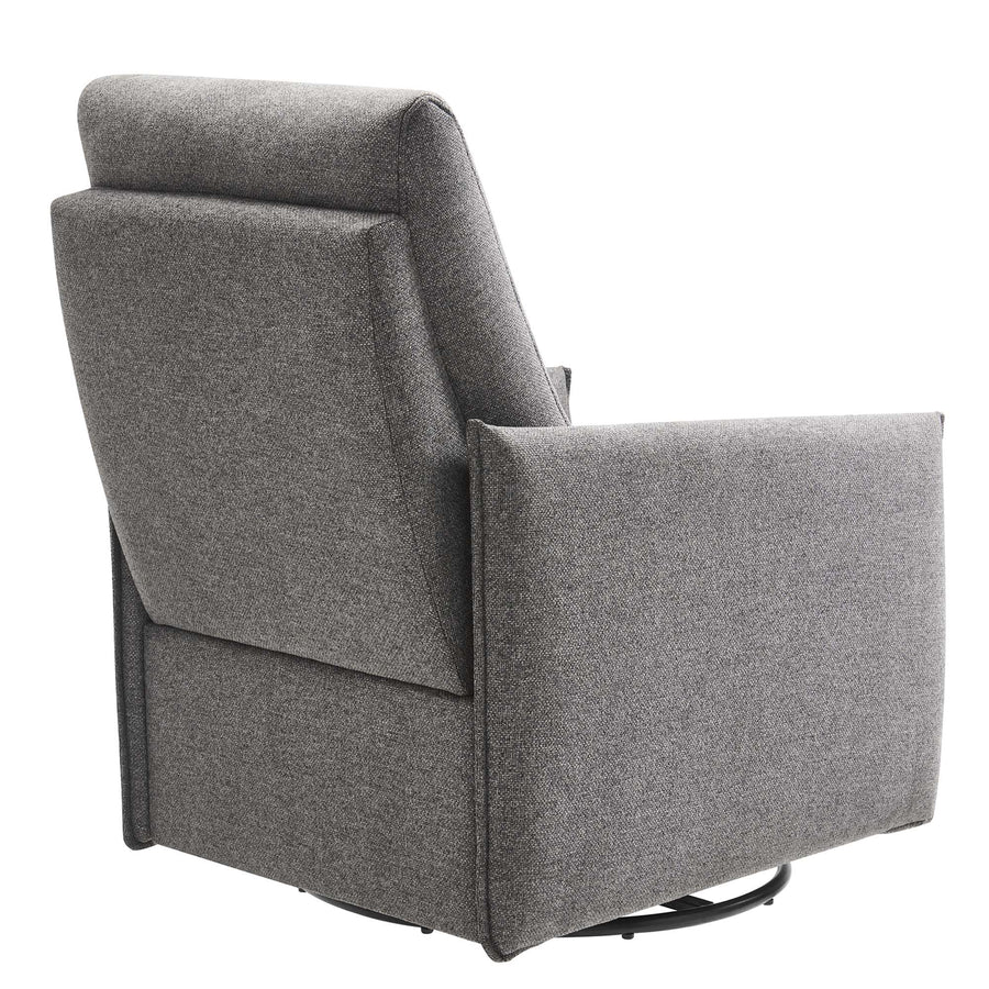 Greta Upholstered Fabric Lounge Chair in Light Gray