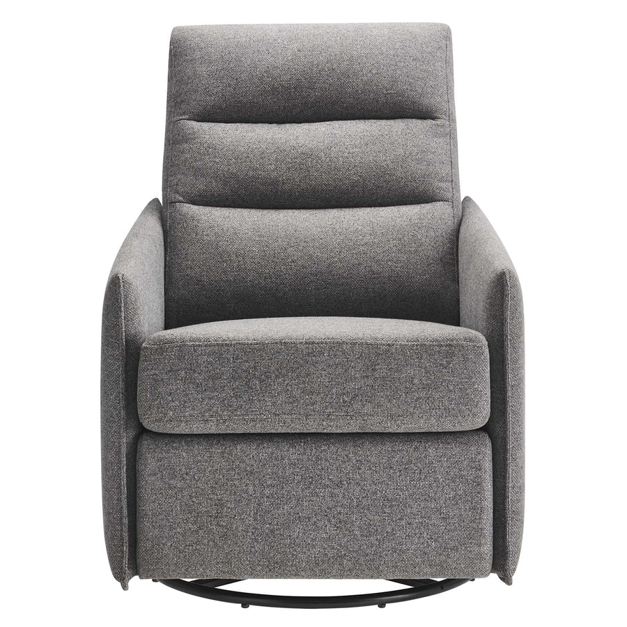 Greta Upholstered Fabric Lounge Chair in Light Gray
