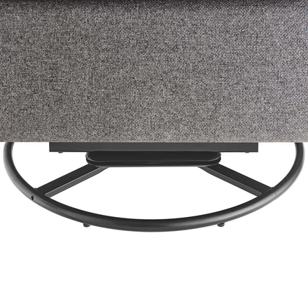 Etta Upholstered Fabric Lounge Chair in Light Gray