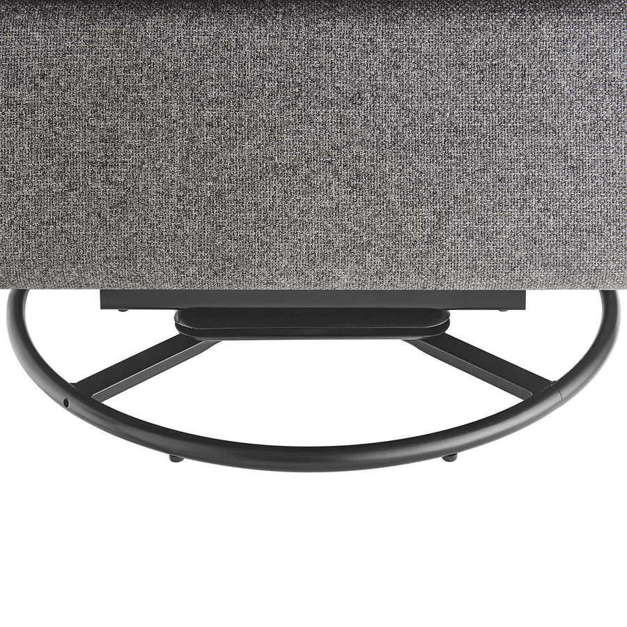 Greta Upholstered Fabric Lounge Chair in Light Gray