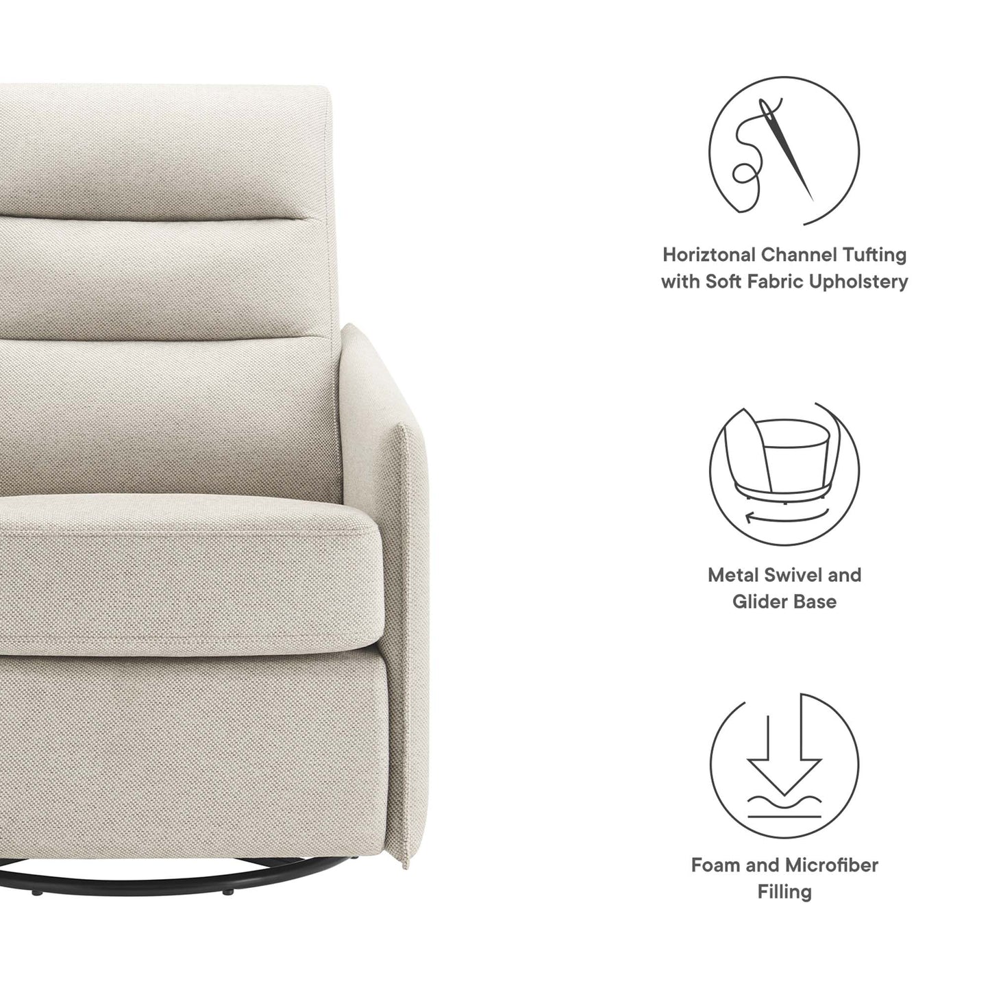 Etta Upholstered Fabric Lounge Chair by Furniture for America