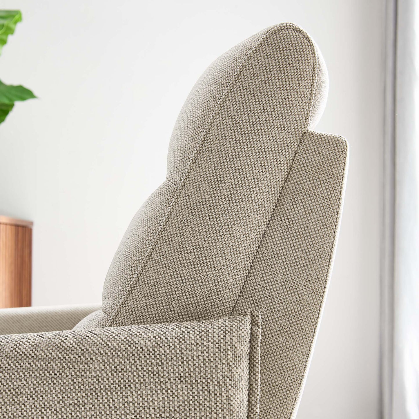 Etta Upholstered Fabric Lounge Chair by Furniture for America