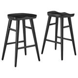 Oona Backless Wood Counter Stools Set of 2 in Black