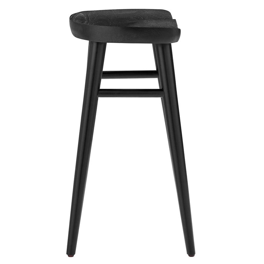 Oona Backless Wood Counter Stools Set of 2 in Black