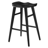 Oona Backless Wood Counter Stools Set of 2 in Black