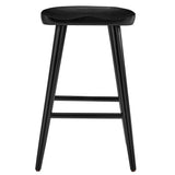 Oona Backless Wood Counter Stools Set of 2 in Black