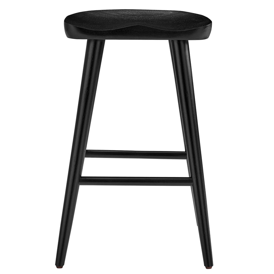 Oona Backless Wood Counter Stools Set of 2 in Black
