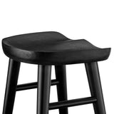 Oona Backless Wood Counter Stools Set of 2 in Black