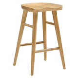 Oona Backless Wood Counter Stools Set of 2 in Oak