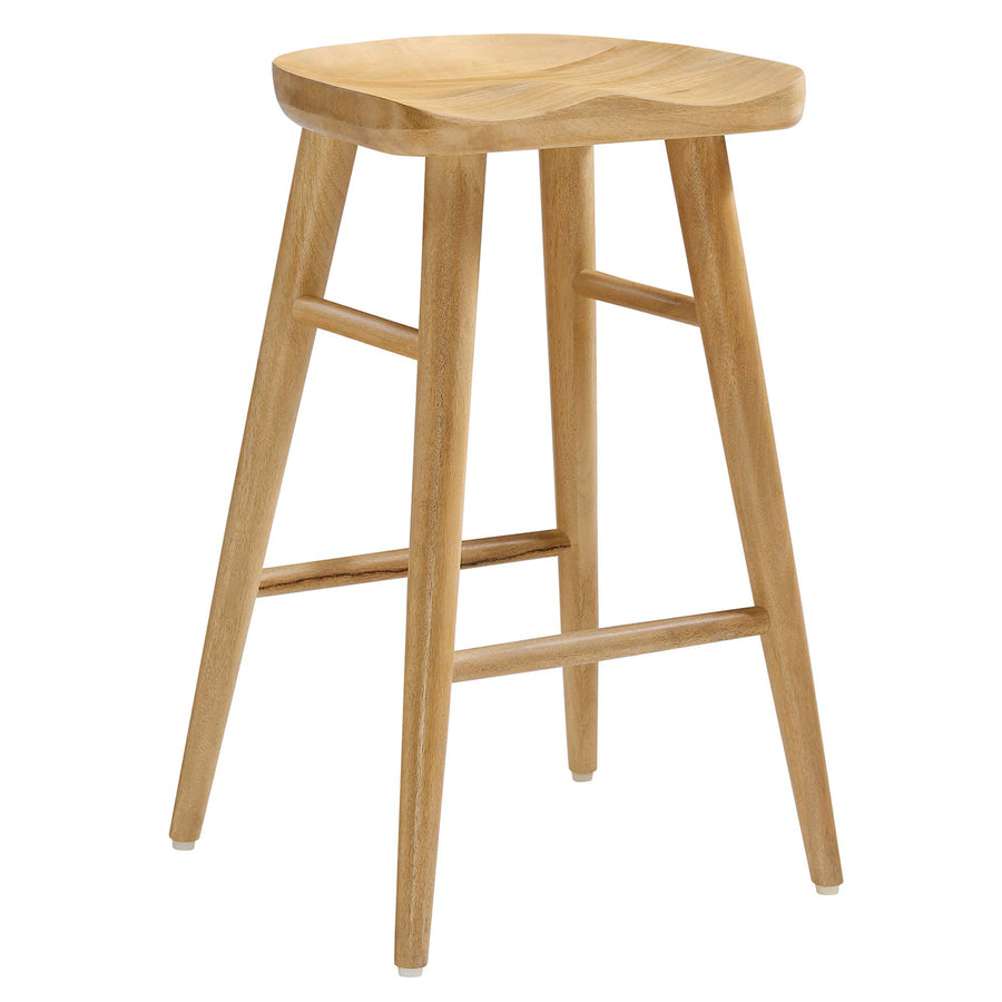 Oona Backless Wood Counter Stools Set of 2 in Oak