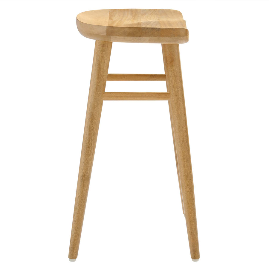 Oona Backless Wood Counter Stools Set of 2 in Oak