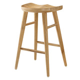 Oona Backless Wood Counter Stools Set of 2 in Oak
