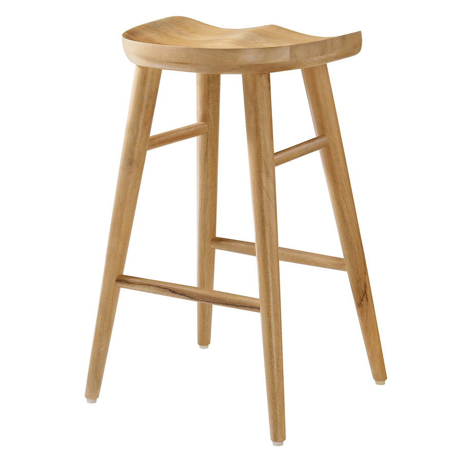 Oona Backless Wood Counter Stools Set of 2 in Oak