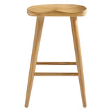 Oona Backless Wood Counter Stools Set of 2 in Oak