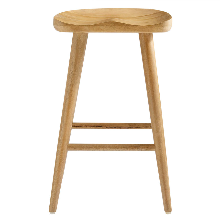 Oona Backless Wood Counter Stools Set of 2 in Oak
