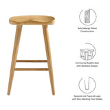Oona Backless Wood Counter Stools Set of 2 in Oak