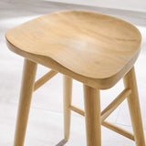 Oona Backless Wood Counter Stools Set of 2 in Oak