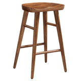 Oona Backless Wood Counter Stools Set of 2 in Walnut
