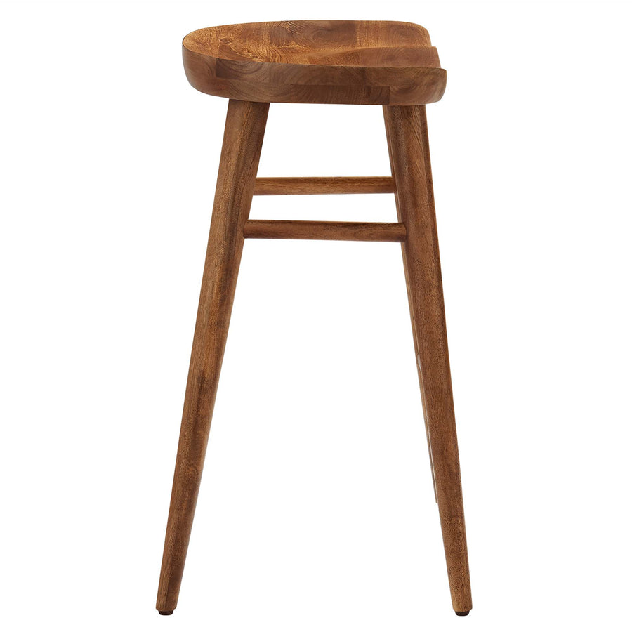 Oona Backless Wood Counter Stools Set of 2 in Walnut