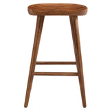 Oona Backless Wood Counter Stools Set of 2 in Walnut