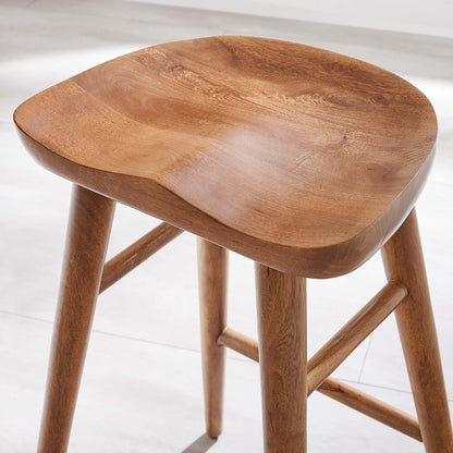 Saville Backless Wood Counter Stools Set of 2 by Furniture For America
