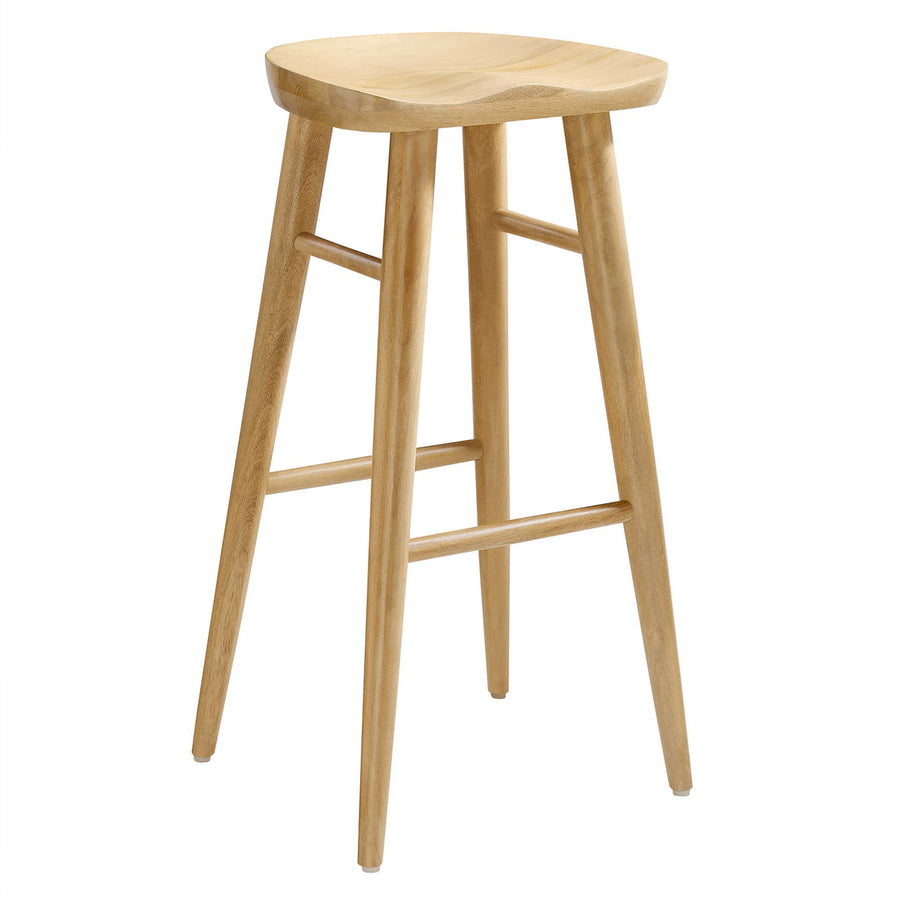 Oona Backless Wood Bar Stools Set of 2 in Oak