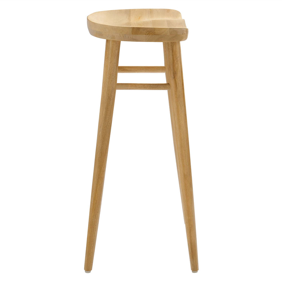 Oona Backless Wood Bar Stools Set of 2 in Oak