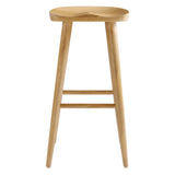 Oona Backless Wood Bar Stools Set of 2 in Oak