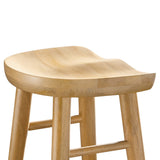 Oona Backless Wood Bar Stools Set of 2 in Oak