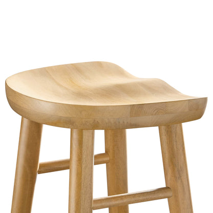 Saville Backless Wood Bar Stools Set of 2 by Furniture For America