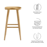 Oona Backless Wood Bar Stools Set of 2 in Oak