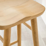 Oona Backless Wood Bar Stools Set of 2 in Oak