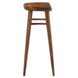 Oona Backless Wood Bar Stools Set of 2 in Walnut