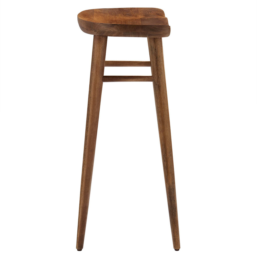 Oona Backless Wood Bar Stools Set of 2 in Walnut