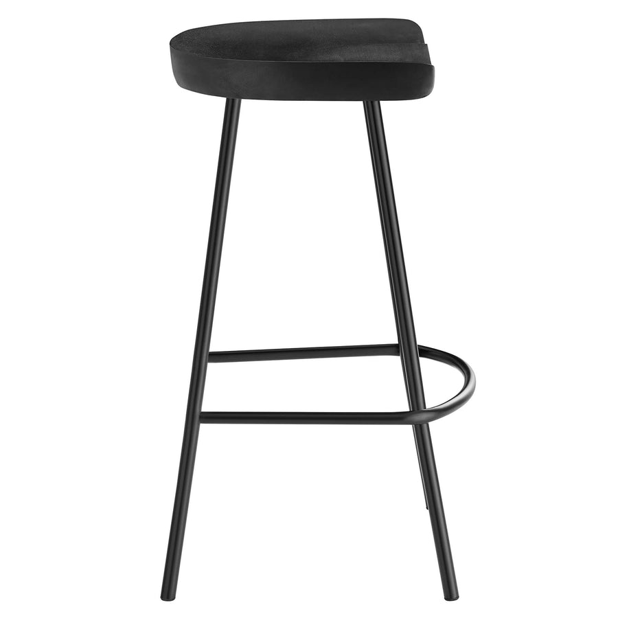 Milo Backless Wood Counter Stools Set of 2 in Black