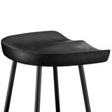 Milo Backless Wood Counter Stools Set of 2 in Black