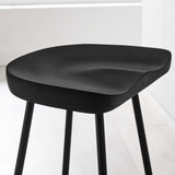 Milo Backless Wood Counter Stools Set of 2 in Black