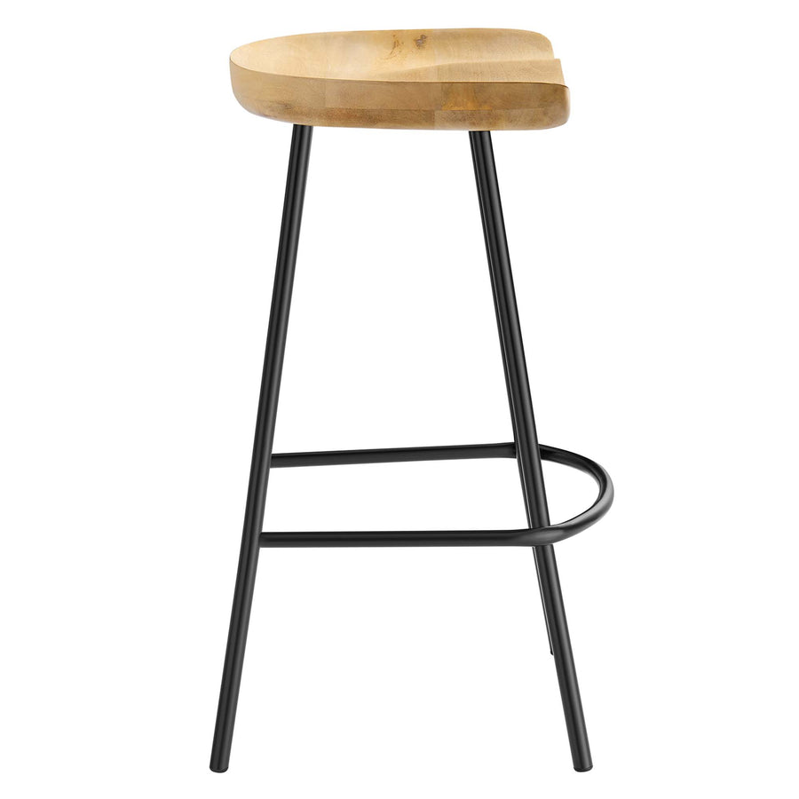 Milo Backless Wood Counter Stools Set of 2 in Oak