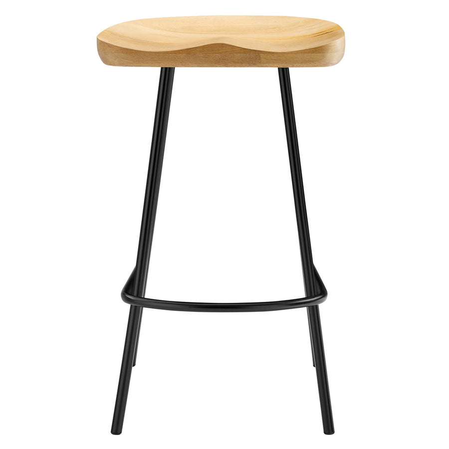 Milo Backless Wood Counter Stools Set of 2 in Oak