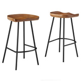 Milo Backless Wood Counter Stools Set of 2 in Walnut