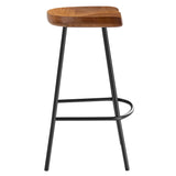 Milo Backless Wood Counter Stools Set of 2 in Walnut