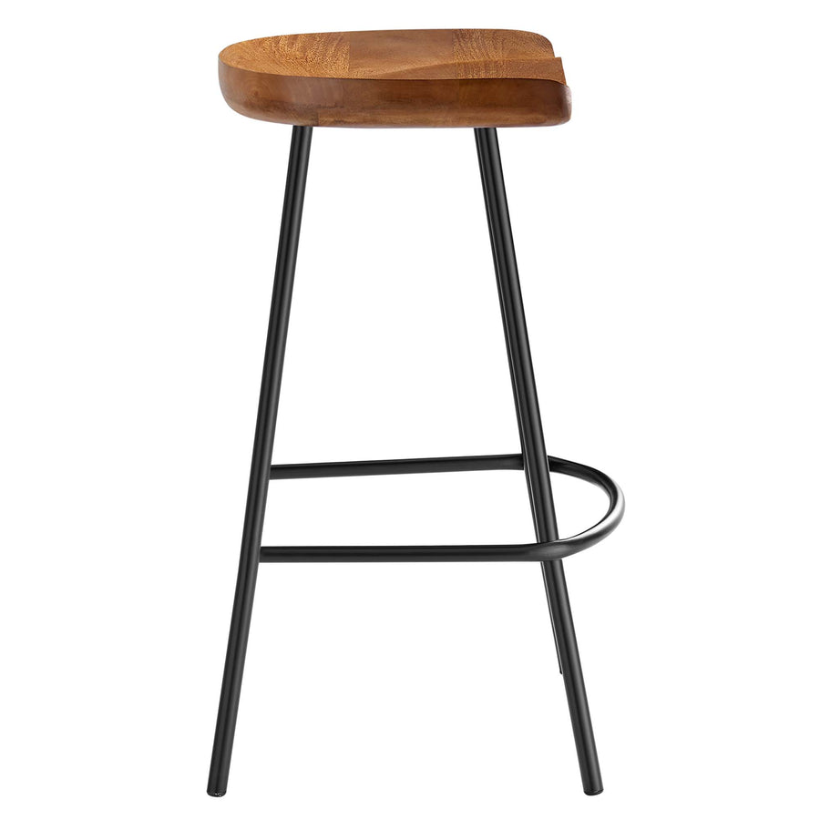 Milo Backless Wood Counter Stools Set of 2 in Walnut