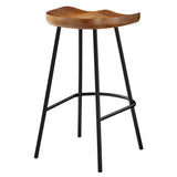 Milo Backless Wood Counter Stools Set of 2 in Walnut