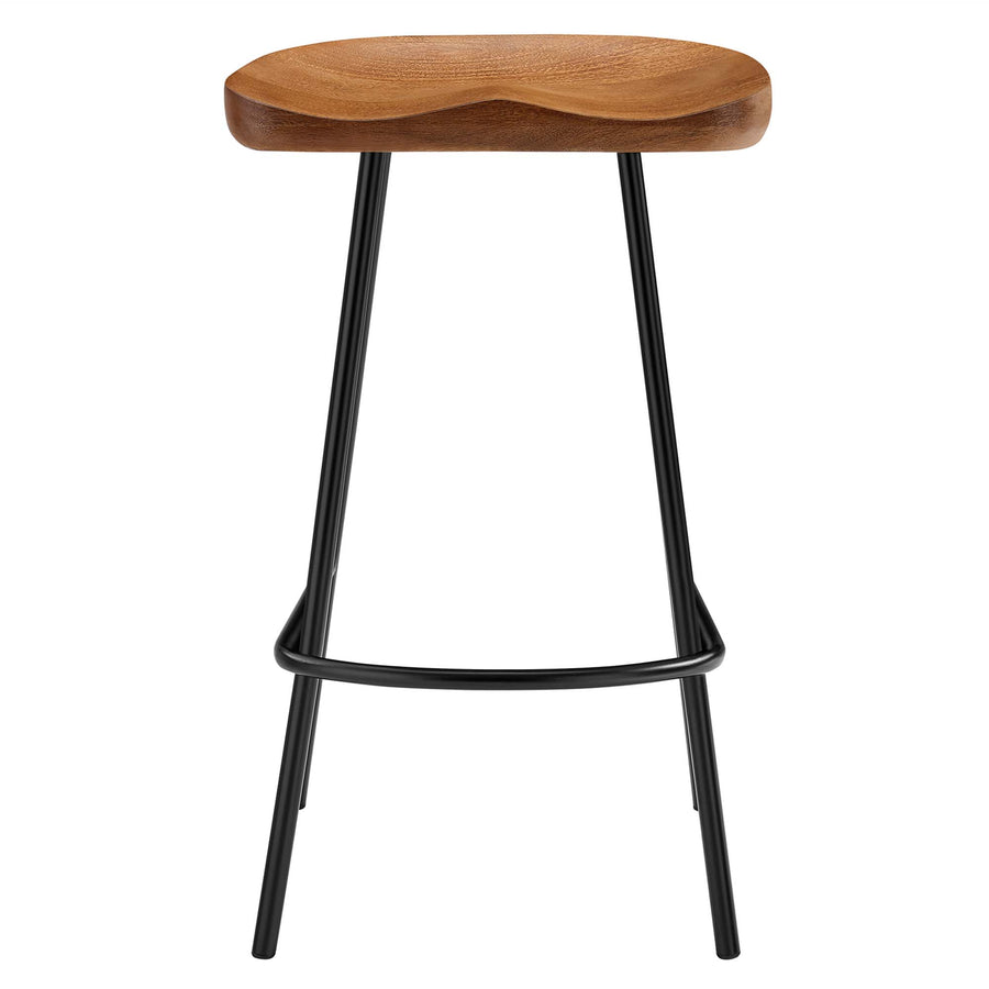 Milo Backless Wood Counter Stools Set of 2 in Walnut