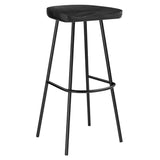Milo Backless Wood Bar Stools Set of 2 in Black