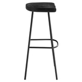 Milo Backless Wood Bar Stools Set of 2 in Black